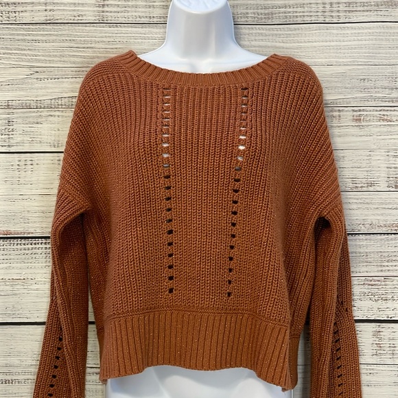 Aeropostale Brown / Burnt Orange  Knit Sweater | Size Medium - Picture 1 of 8
